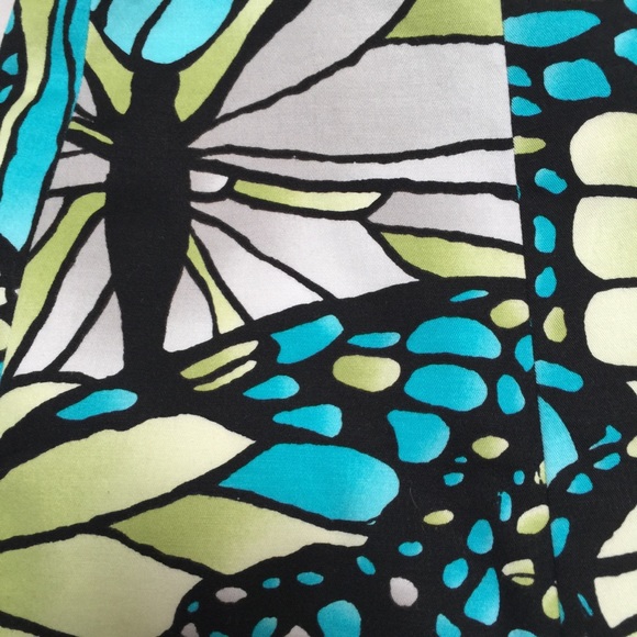 ETCETERA Blue Green Monarch Butterfly Skirt - Picture 4 of 7